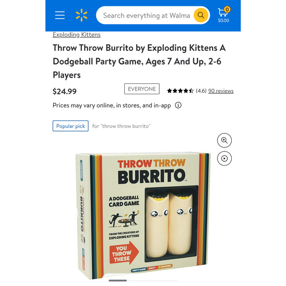 Throw Throw Burrito Dodge Ball Board Game by Exploding Kittens! Good Condition! - Picture 3 of 4